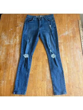 Y2K Distressed Skinny Jeans Pastel Jeans Stretch Ripped Tag Size X Fits 28X28